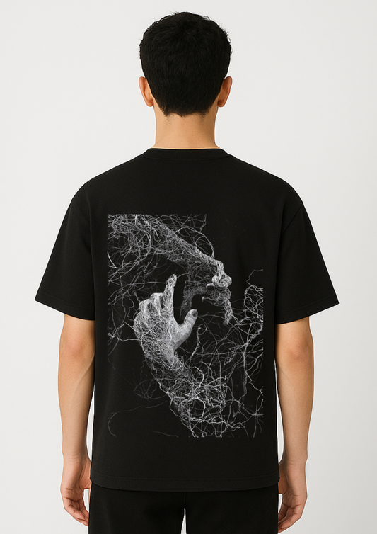 Hands Intertwine Drop Shoulder T Shirt