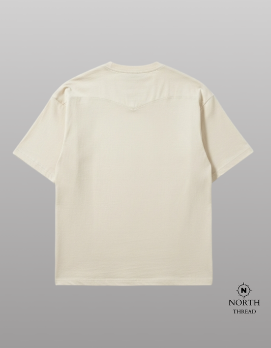 Zara Heavyweight tshirt-Creme