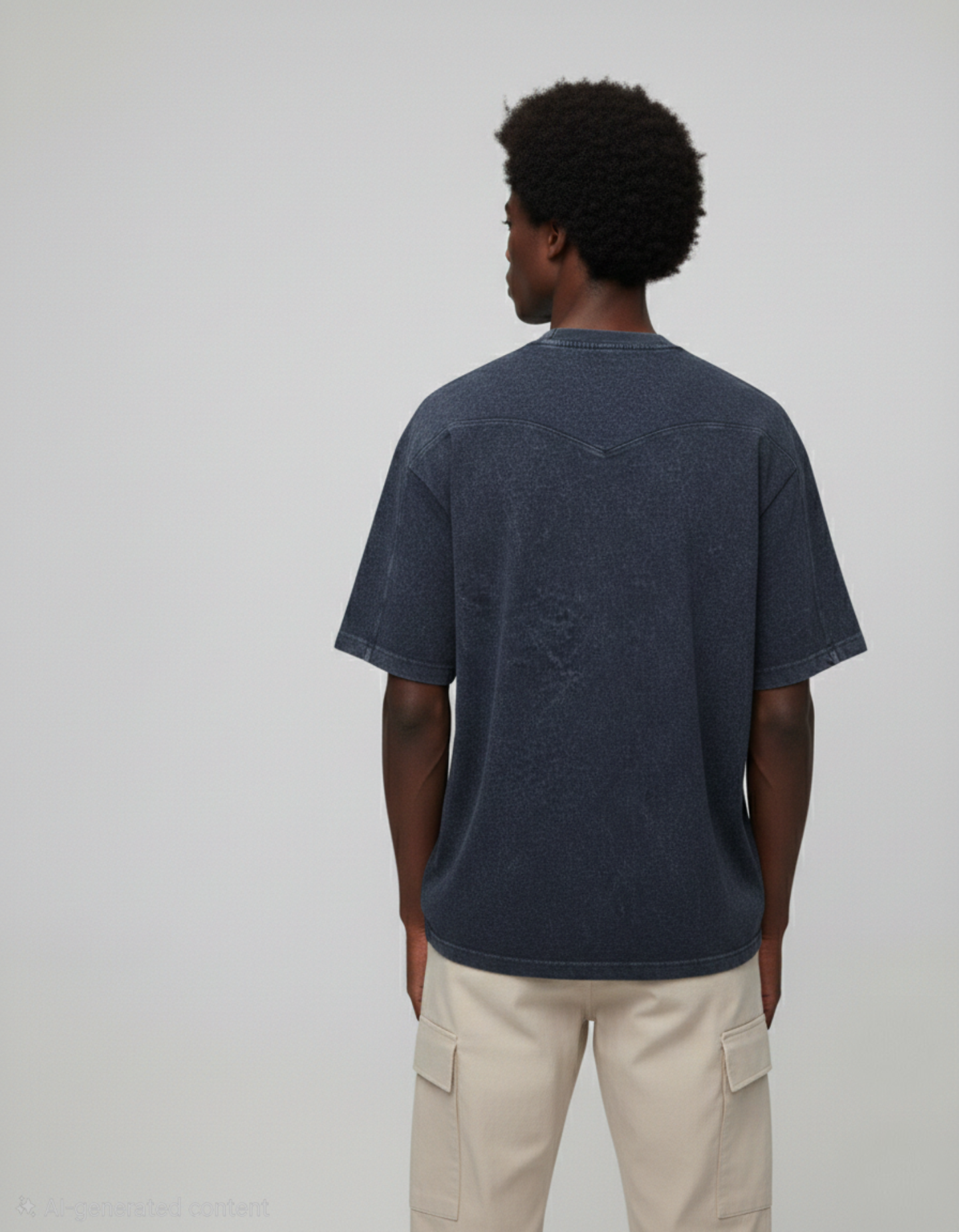 Zara Heavyweight tshirt-Dark blue Acidwash