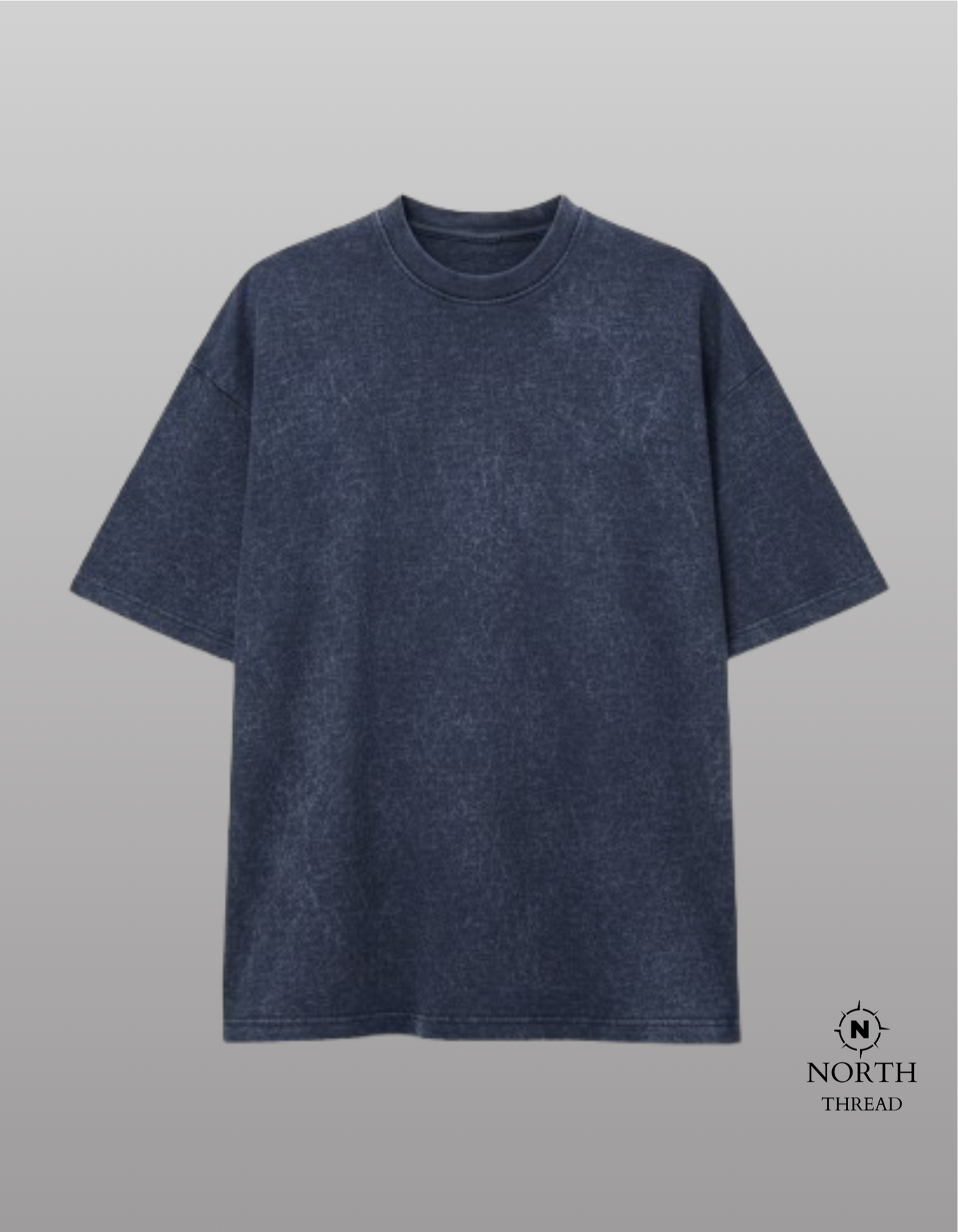 Zara Heavyweight tshirt-Dark blue Acidwash