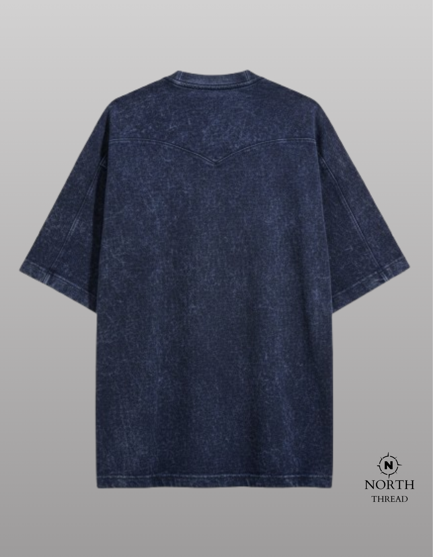 Zara Heavyweight tshirt-Dark blue Acidwash